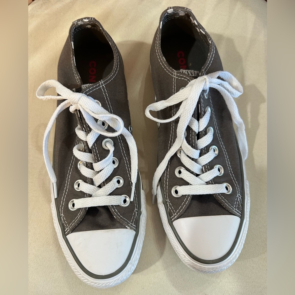 Converse Chuck Taylor All Star Gray & White low top Sneakers Sz 7